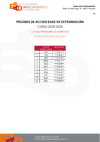 ADMITIDOS PRUEBAS ACCESO INTERPRETACIÓN