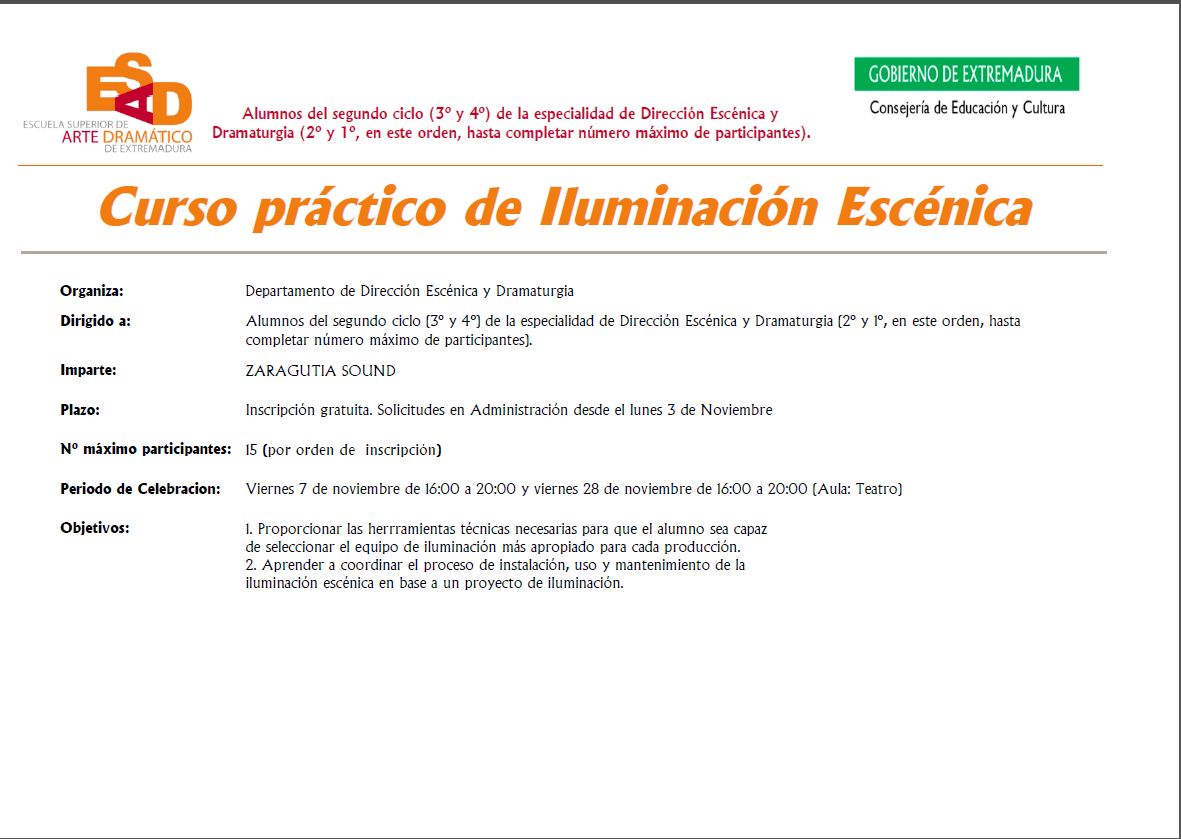 Curso Practico Iluminacion Escenica