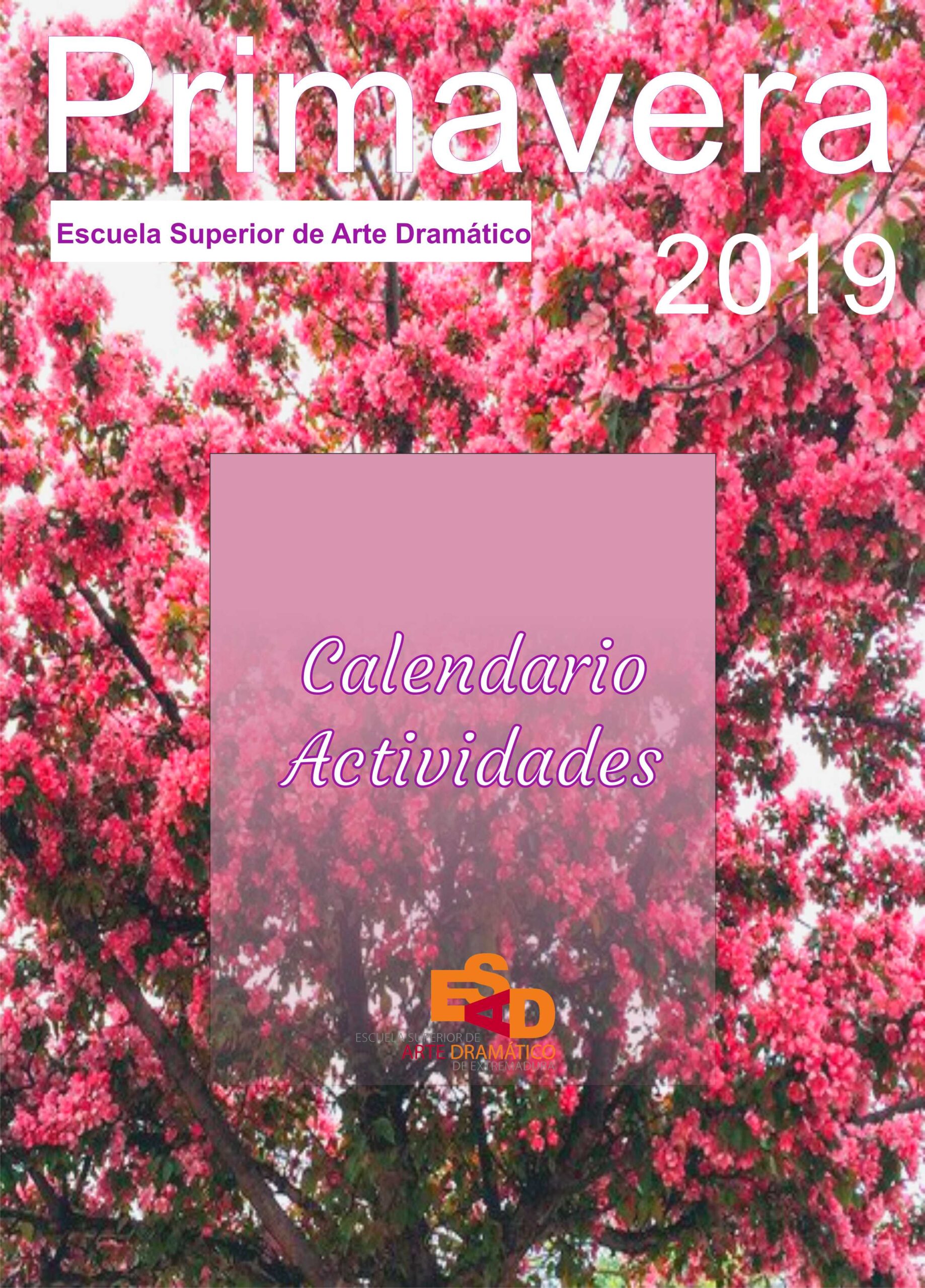 calendario actividaes ESAD 2019