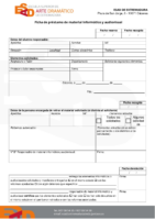 Ficha de préstamo de material informático y audiovisual