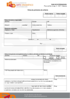 Ficha de préstamo de Utilería