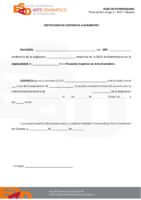 Certificado de Asistencia a Exámenes