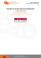 PRUEBAS DE ACCESO ESAD DE EXTREMADURA