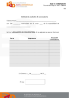 Solicitud de Anulación de Convocatoria